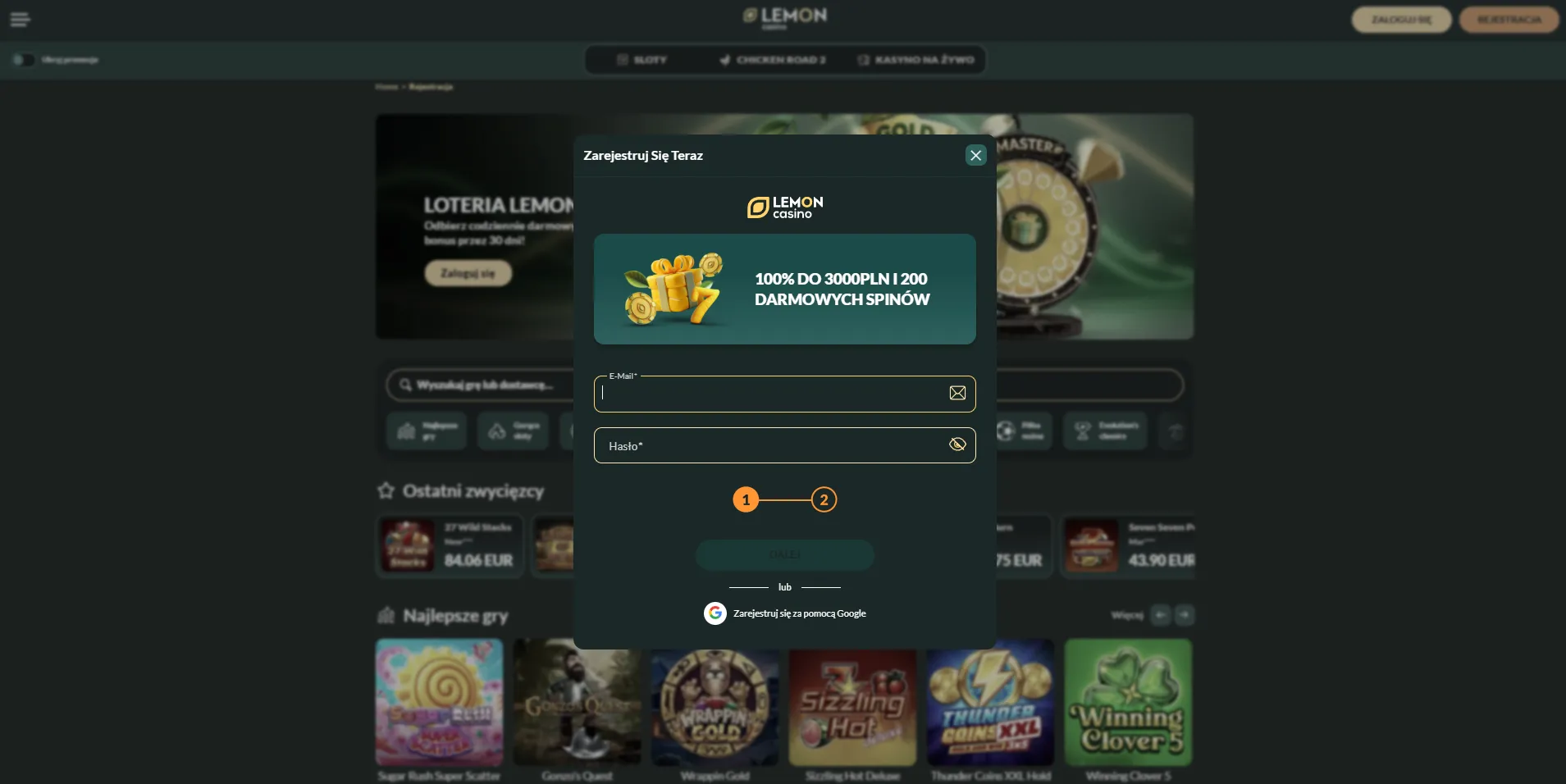 Rejestracja konta i rozpoczęcie gry Lemon Casino kroki Rejestracja konta i rozpoczęcie gry Lemon Casino